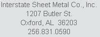 interstate sheet metal co inc|interstate laser.